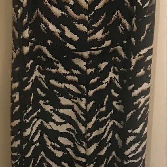 Women’s Plus Size 3x Long Sleeveless Dress Studio One New York Blue Tan White - Picture 2 of 6